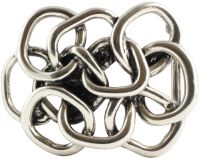 Gürtelschnalle Ringe 4,0 cm Silber