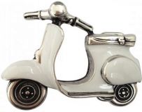 Gürtelschnalle Scooter 4,0 cm Weiß