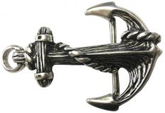 G�rtelschnalle Anker 4,0 cm Silber