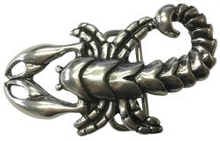 G�rtelschnalle Skorpion 4,0 cm Silber