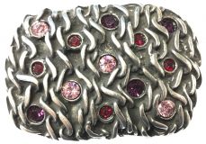 Gürtelschnalle Glittering Tendrils 4,0 cm Silber