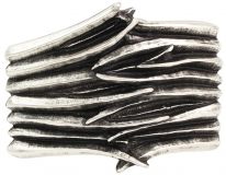 Gürtelschnalle Mesh 4,0 cm Altsilber