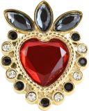 G�rtelschnalle Cristal Heart 4,0 cm Gold