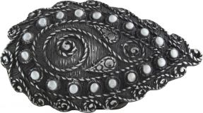 G�rtelschnalle Muschel  4,0 cm Schwarz