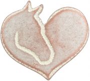 Gürtelschnalle Pferdekopf mit Herz 3,0 cm Rame
