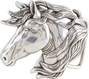 Gürtelschnalle Pferd 3,0 cm Silber