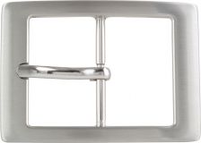 G�rtelschnalle Doppel 4,0 cm Silber