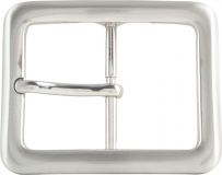 Gürtelschnalle Doppel 4,0 cm Silber