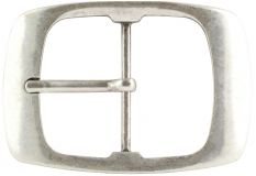 Gürtelschnalle Doppel 5,0 cm Altsilber