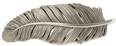 Gürtelschnalle Grand Feder 4,0 cm Silber