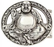 Gürtelschnalle Buddha 4,0 cm Silber