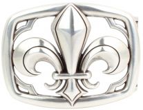 Gürtelschnalle Royal Lily 4,0 cm Silber