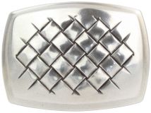 Gürtelschnalle Plate Straw 4,0 cm Silber