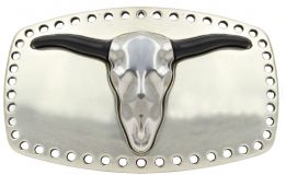Gürtelschnalle Boss Bull 4,0 cm Silber