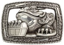 Gürtelschnalle Toad 4,0 cm Silber