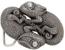 Gürtelschnalle Mini Chamäleon 4,0 cm Silber
