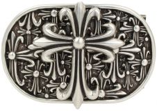 Gürtelschnalle Cross 4,0 cm Silber