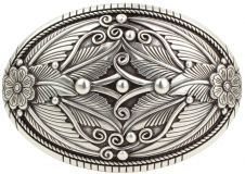 Gürtelschnalle Design Livorno 4,0 cm Silber