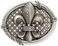 G�rtelschnalle Noble Lily 4,0 cm Silber