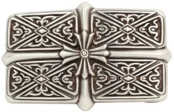 G�rtelschnalle Crosses 4,0 cm Silber