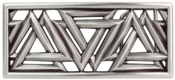 Gürtelschnalle Triangles 4,0 cm Silber