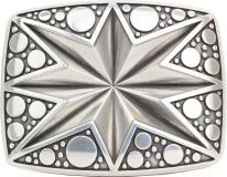 Gürtelschnalle Roundstar 4,0 cm Silber