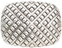 G�rtelschnalle Rivet 4,0 cm Silber