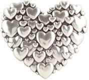 Gürtelschnalle Hearty 4,0 cm Silber