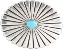 Gürtelschnalle Antony 4,0cm Silber