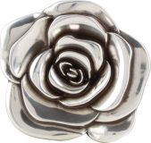 Gürtelschnalle A Rose 4,0 cm Silber