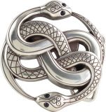 Gürtelschnalle Snakes 4,0 cm Silber