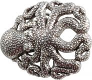 G�rtelschnalle Tintenfisch 4,0 cm Silber