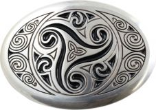 G�rtelschnalle Triskele 4,0 cm Silber