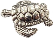 Gürtelschnalle Delux Turtle 4,0 cm Silber