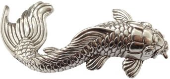 Gürtelschnalle Delux Koi 4,0 cm Silber