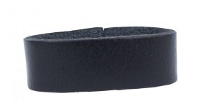 Lederschlaufe Schwarz 4,0 cm Schwarz