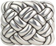 Gürtelschnalle Knoten 4,0 cm Silber