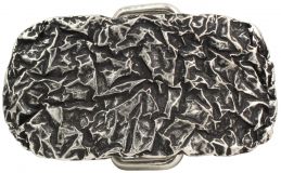 Gürtelschnalle Crumpled 4,0 cm Silber