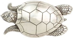 G�rtelschnalle Schildkr�te 4,0 cm Silber
