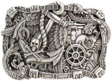 Gürtelschnalle The Marines World 4,0 cm Silber