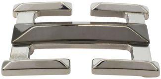 Gürtelschnalle Laval 4,0 cm Silber / Schwarz