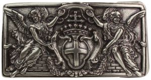 Gürtelschnalle Himmelswächter 4,0 cm Silber