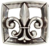 Gürtelschnalle Lily klein 4,0 cm Silber