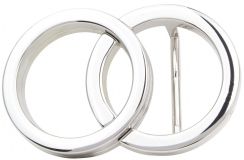 Gürtelschnalle Rings 4,0 cm Silber glänzend