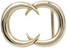 Gürtelschnalle Open Zeros 4,0 cm Gold Glänzend