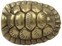 Gürtelschnalle Turtle Shell 4,0 cm Altmessing