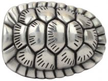 Gürtelschnalle Turtle Shell 4,0 cm Silber