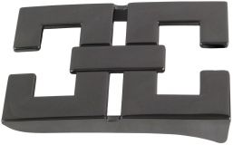 Gürtelschnalle Caserta 4,0 cm Schwarz