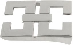 Gürtelschnalle Caserta 4,0 cm Silber glänzend