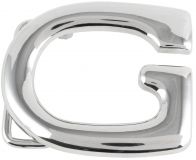 Gürtelschnalle Gina 4,0 cm Silber glänzend